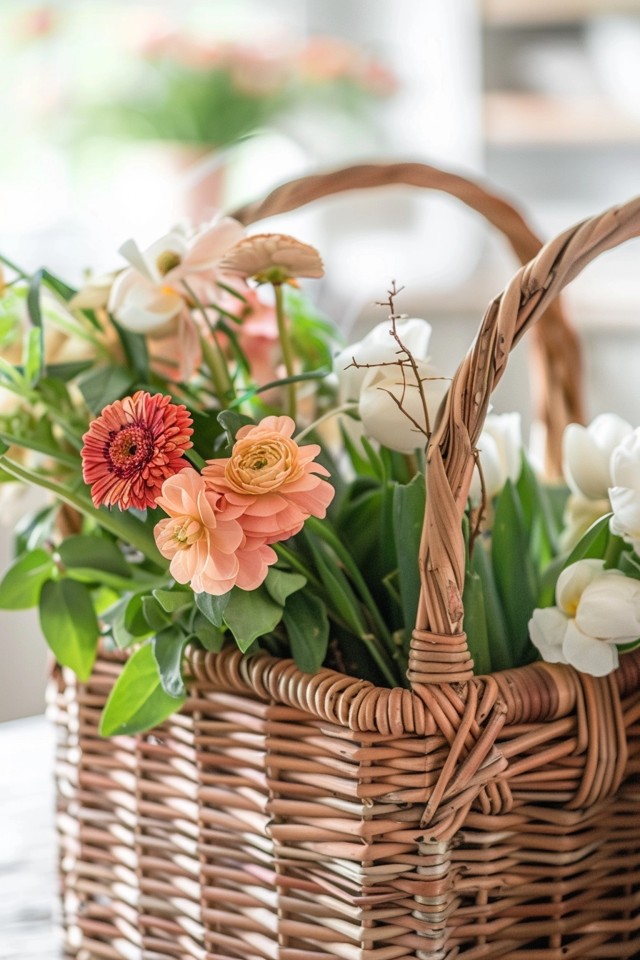 Charming Farmhouse Tobacco Basket Decor Ideas