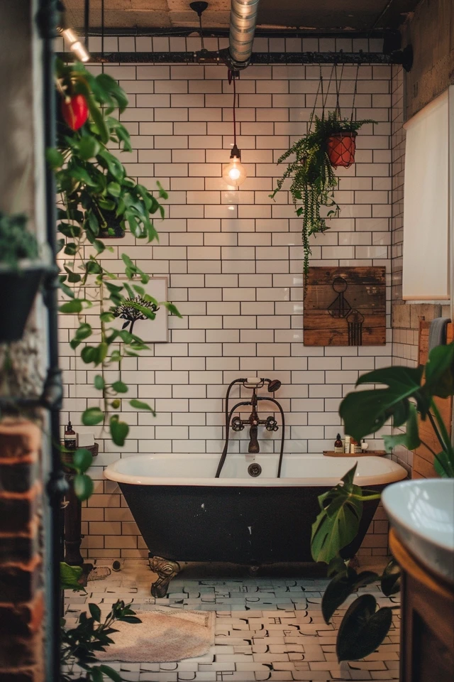 Industrial Bathrooms: Tiles and Fixtures