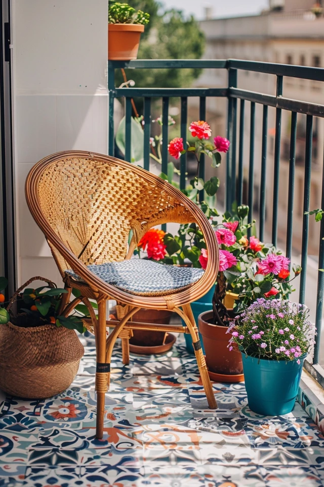Mediterranean Balcony Decor: Sunny and Bright