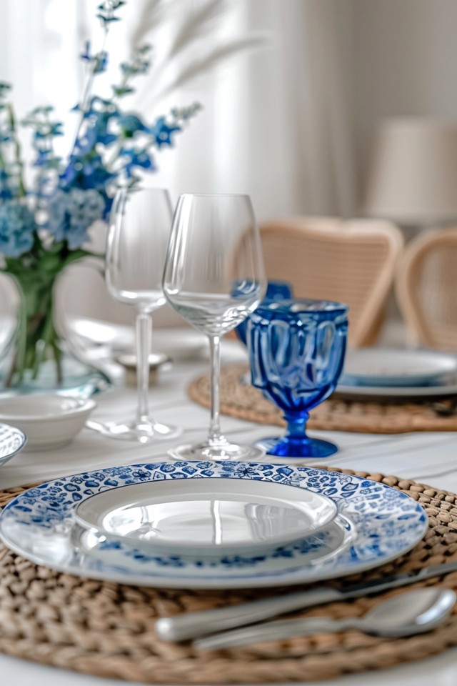 Incorporating Blue and White Decor on Your Tabletop