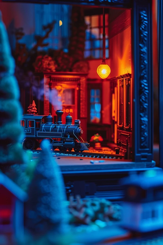 Train-Inspired Artwork and Decorative Elements
