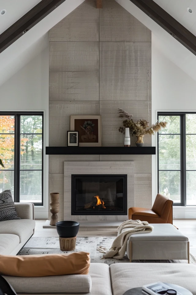 Minimalist Fireplaces for Modern Interiors