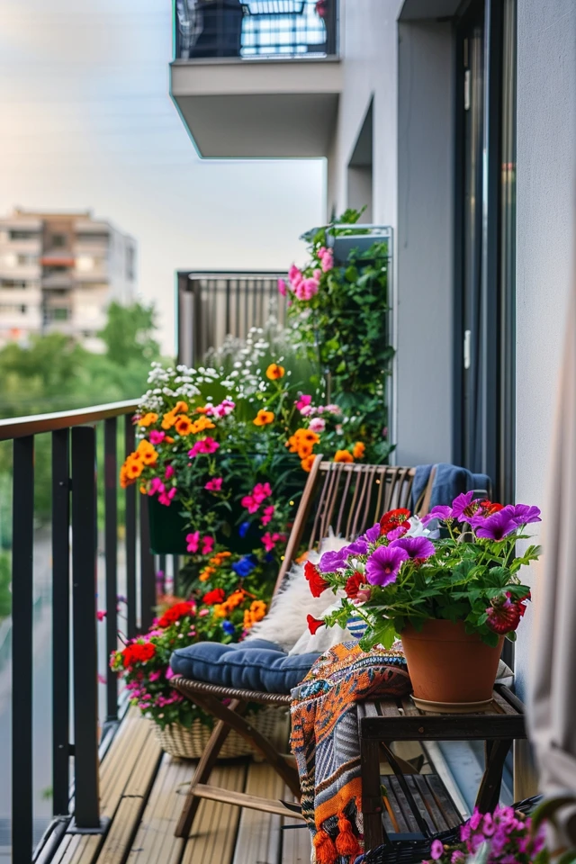 Scandinavian Balcony: Cozy and Functional