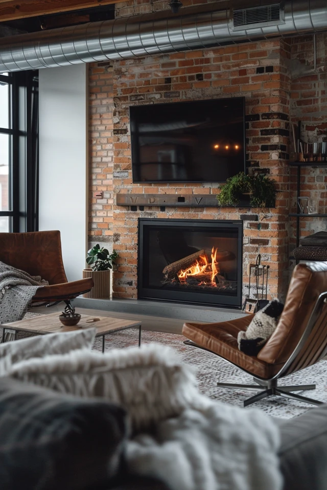 Industrial Fireplaces: Cozy and Stylish