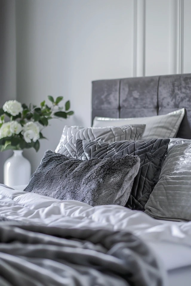 Modern Grey and Silver Bedroom Designs