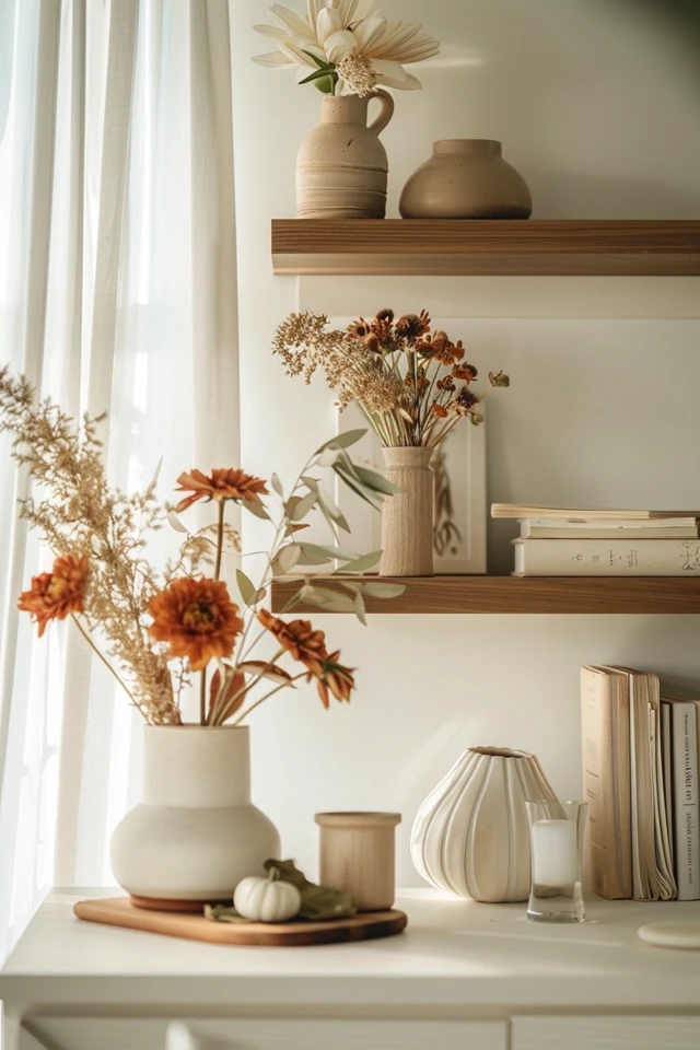 Display Your Collections with Thanksgiving Theme Shelving Units