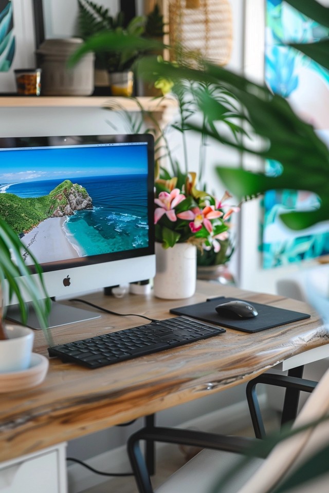 Coastal Office Decor: Inspiring Beachy Workspace