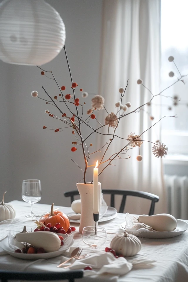 Incorporate Thanksgiving Theme Decor into Minimalist Spaces