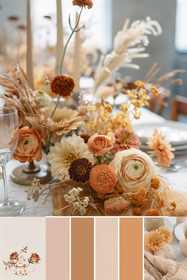 Beautiful Thanksgiving Color Palettes with Warm Tones