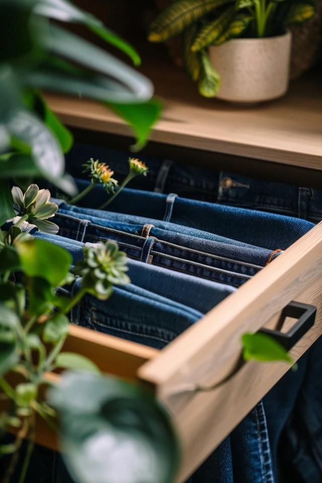 Closet Organizer with Drawers for Jeans