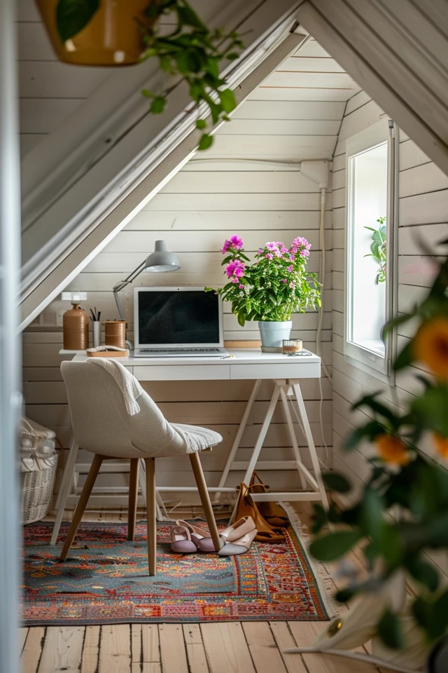 Creating a Functional Attic Home Office