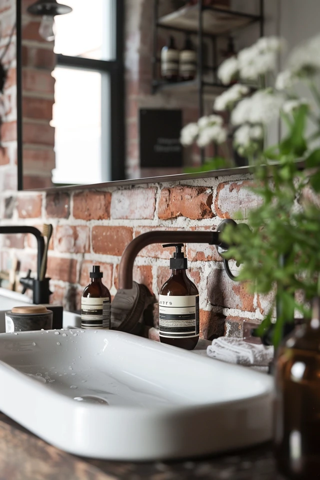 Industrial Bathroom: Sleek and Urban Touches