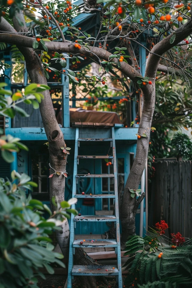 Creative Treehouse Ladder Ideas for Your Backyard