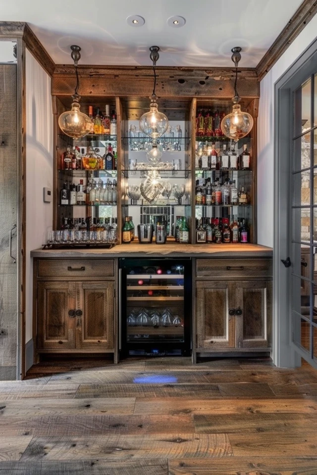 White Marble Bar Backsplash in a Contemporary Design