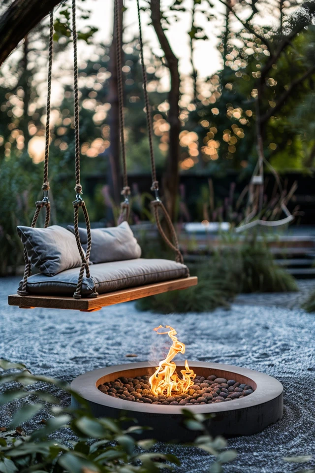 DIY Fire Pit Swing Plans