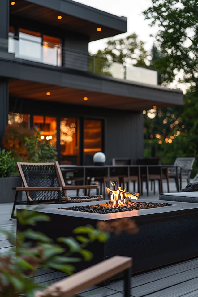 Add an Elevated Firepit to Your Deck