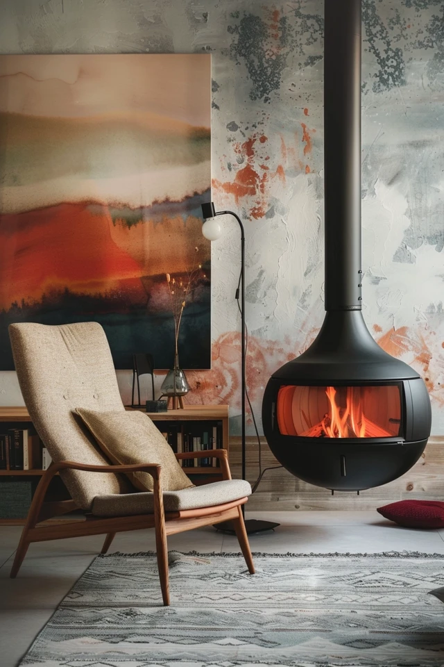 Cozy Accent Wall Ideas With Fireplace Designs
