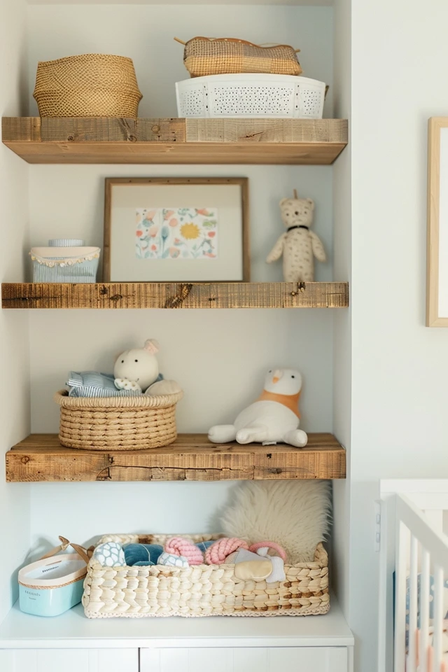 Charming Shelving Ideas for Nursery Storage