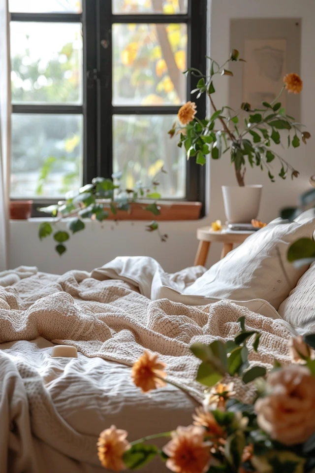 Beige Boho-Inspired Bedroom