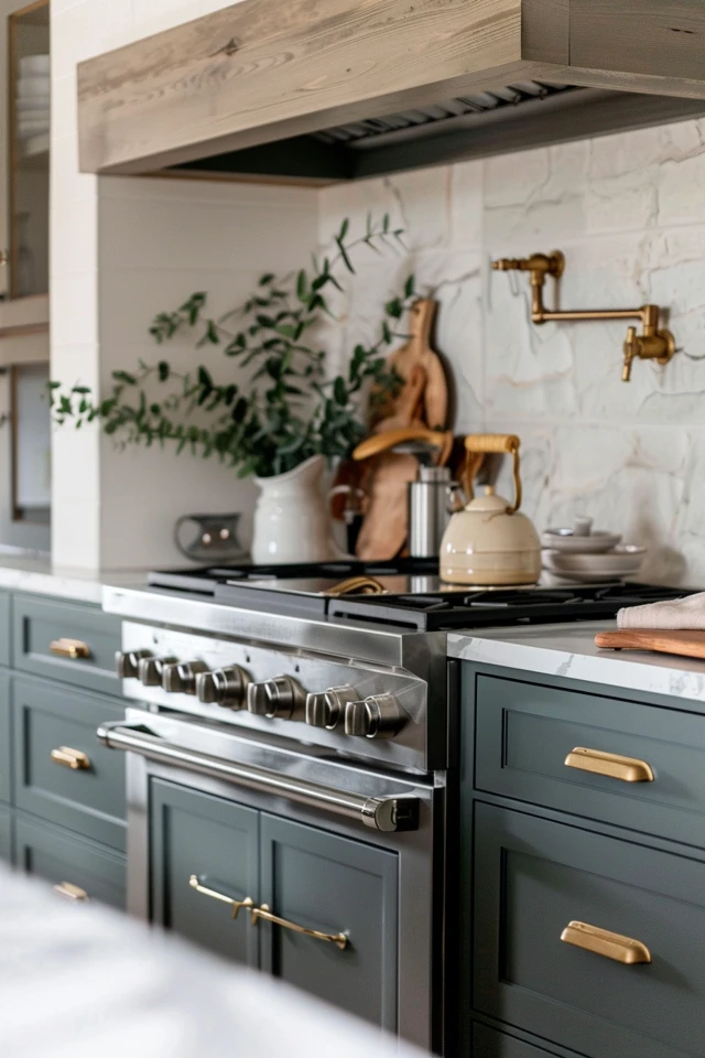 Yellow Backsplash in Contemporary Kitchen