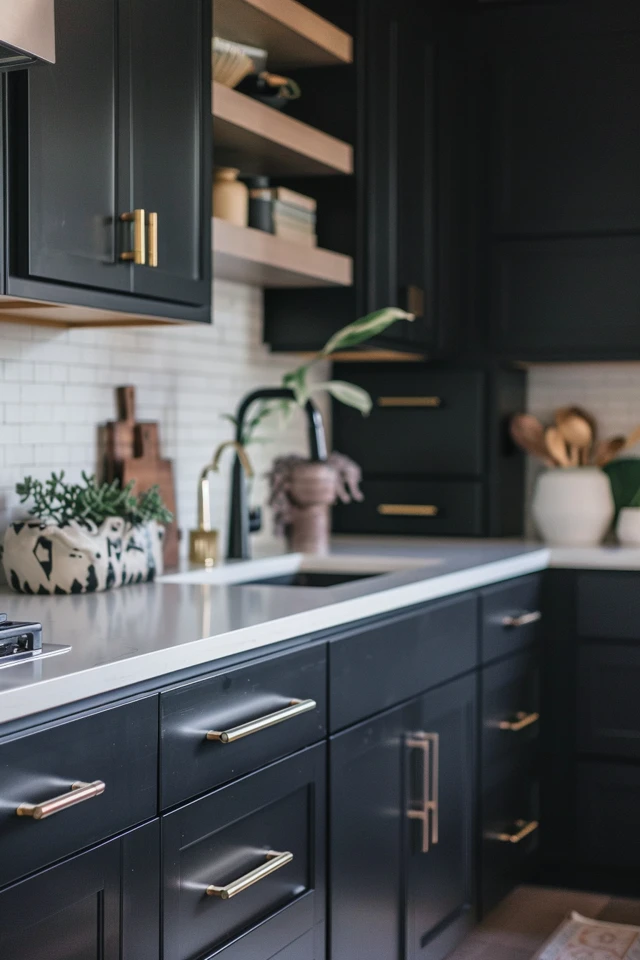Dark Cabinets & Light Countertops Backsplash Ideas