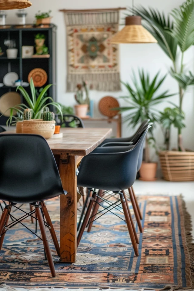 The Key Elements for a Boho Dining Room.