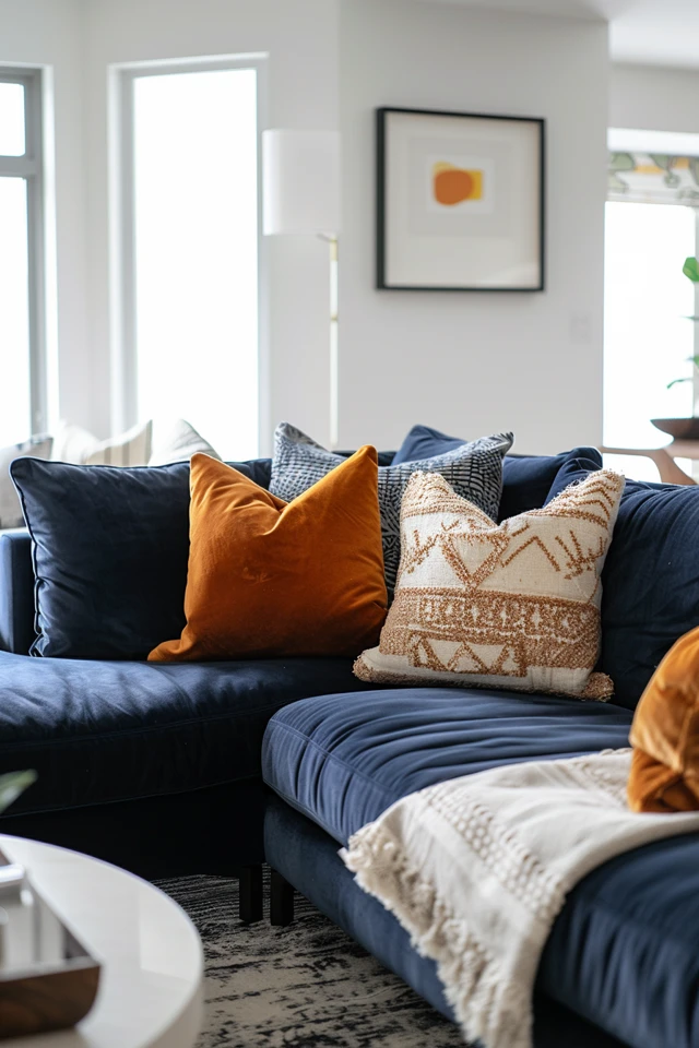 Navy Sofa Living Room Ideas: Chic & Timeless Decor
