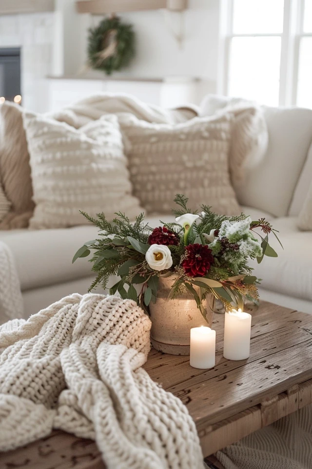 Warm Browns and Earthy Greens: A Rustic Winter Retreat
