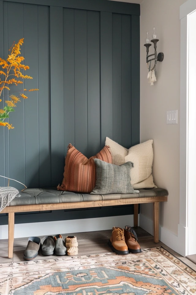 Beautiful Farmhouse Entryway Bench Inspiration - photo 2