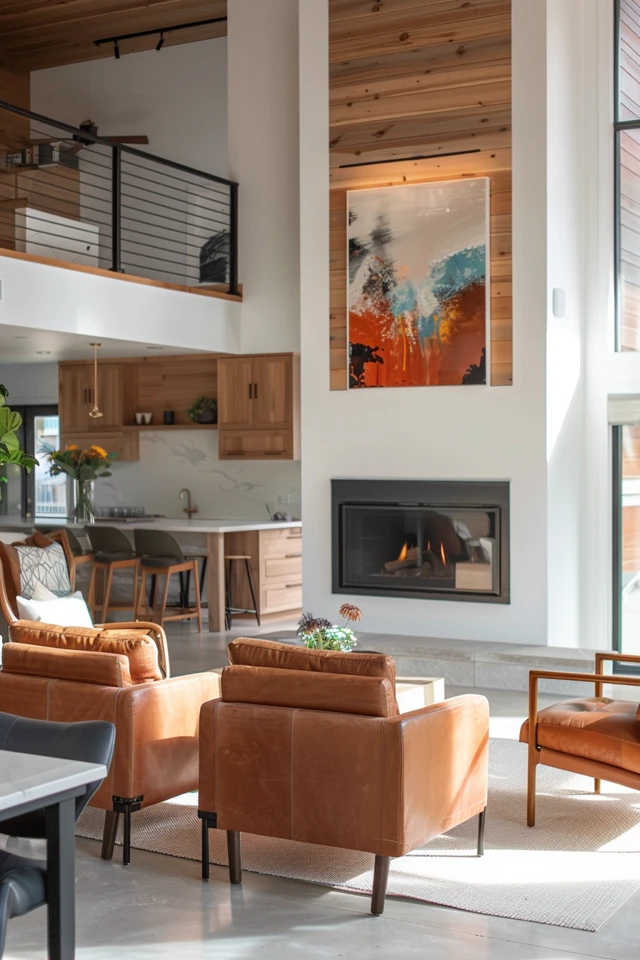 Transform Your Space with Stacked Stone Fireplaces.