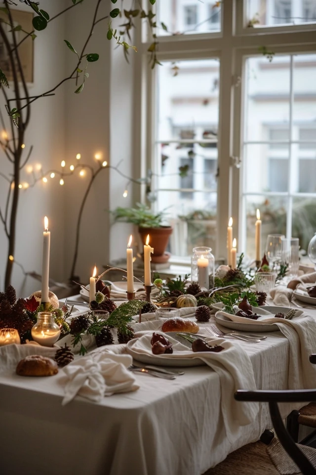 Tips for a Modern, Elegant, and Natural Winter Table Setting