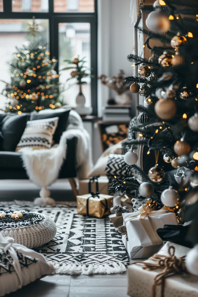 Elegant Black and White Christmas Decor Ideas