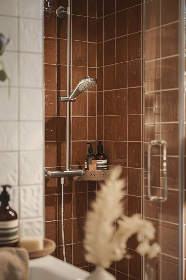Luxurious Brown Shower Tile Trends