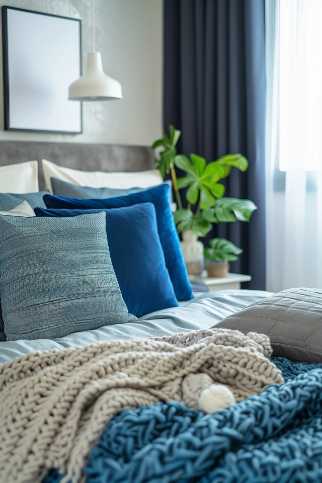 Incorporating Blue and Orange in the Bedroom