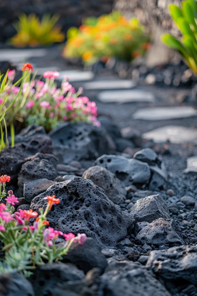Incorporating Lava Rock in Garden Designs