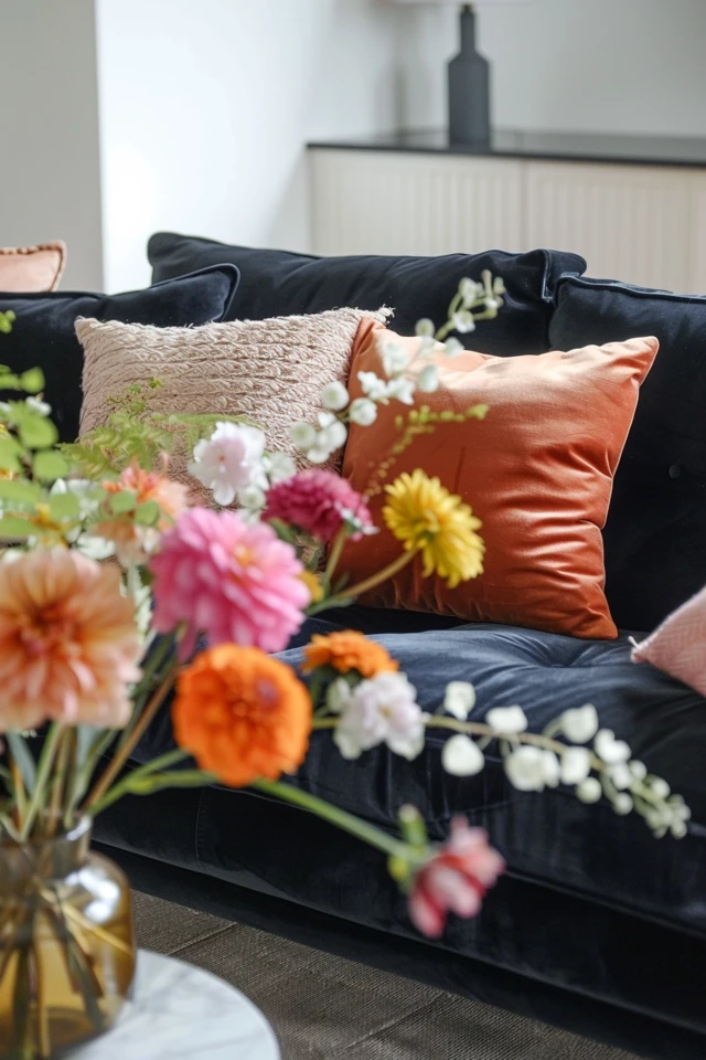 How to Style and Accessorize a Black Sofa in Your Living Room