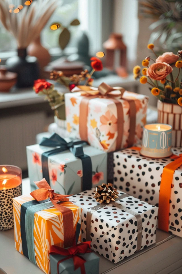 Washi Taped Gift Wrap