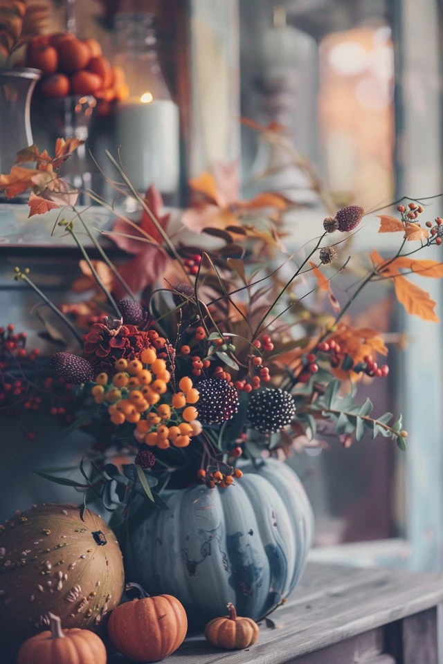 Adding Natural Elements and Changing Artwork for Fall