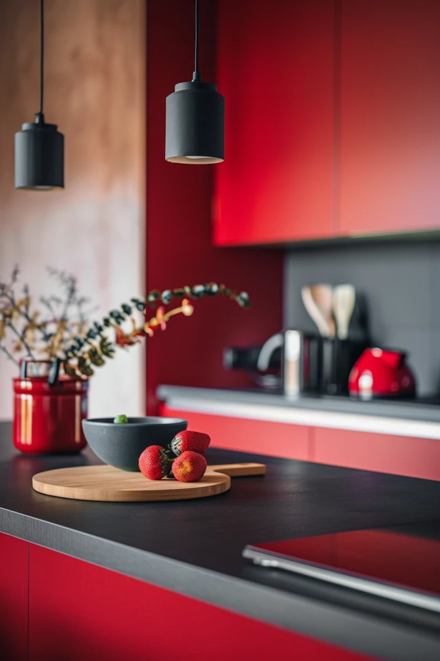 Red and Black Kitchen Ideas for Bold Home Decor - photo 2