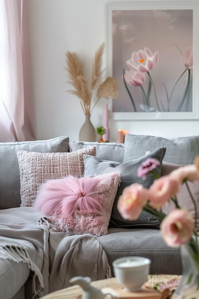 Chic Pink and Grey Living Room Ideas for Your Home
