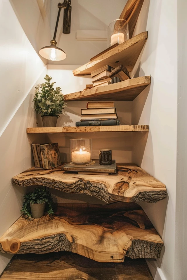 Decorating Tips for Live Edge Shelves