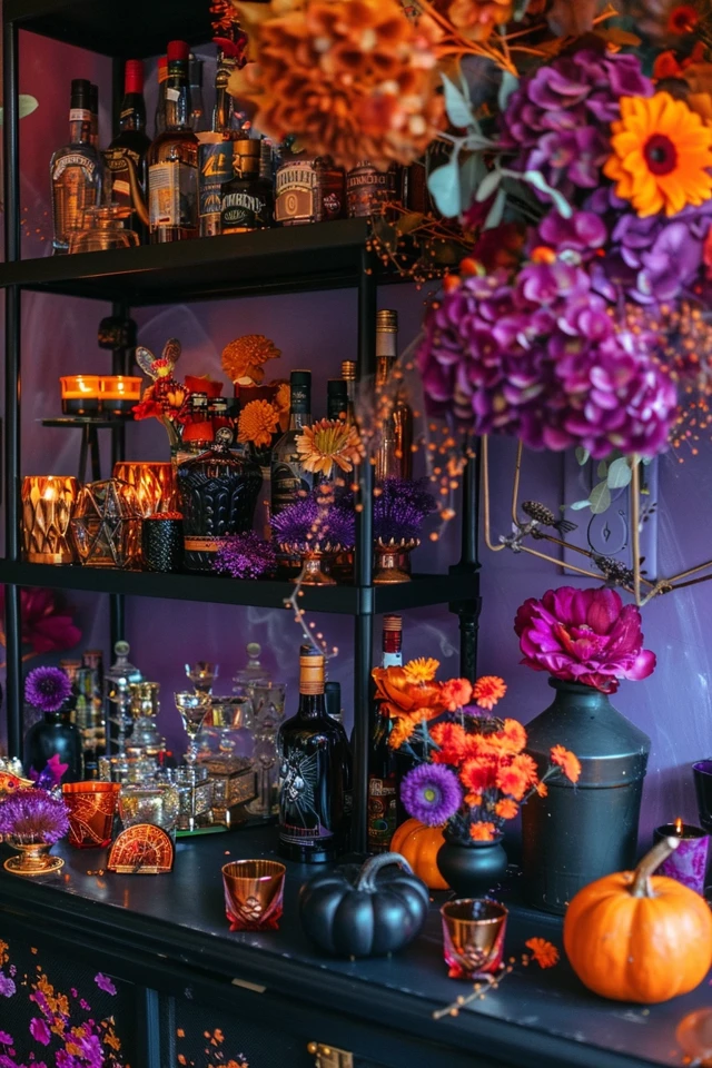 Affordable Halloween Bar Cart Decor Ideas