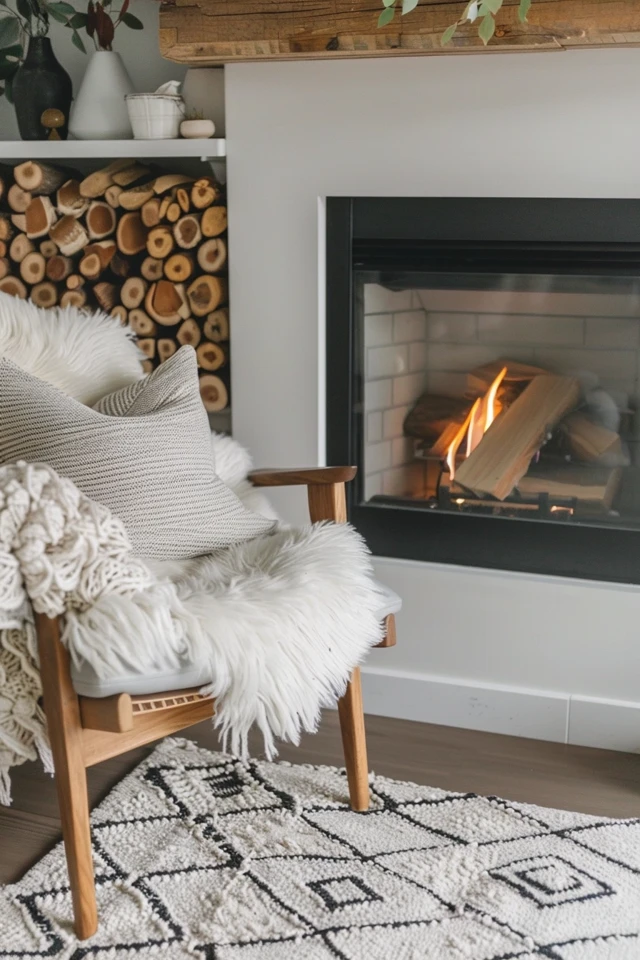 Built-In Fireplace Bench