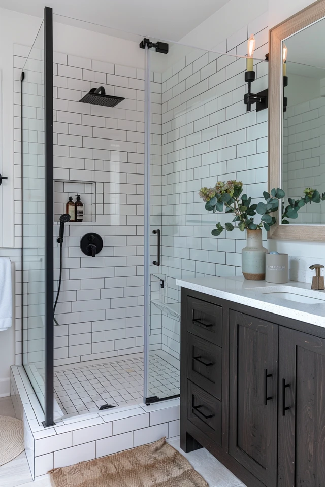 Stylish Layout Inspiration for Picket Tile Showers