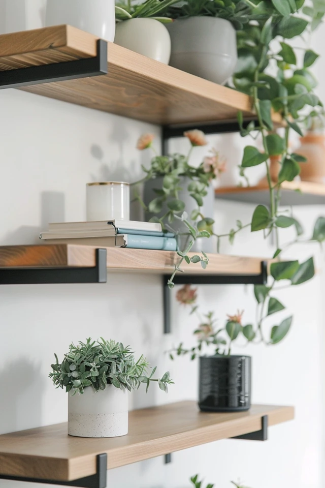 Scandinavian Minimalism: Palladio Shelves and Wall-Mounted Steel Shelving