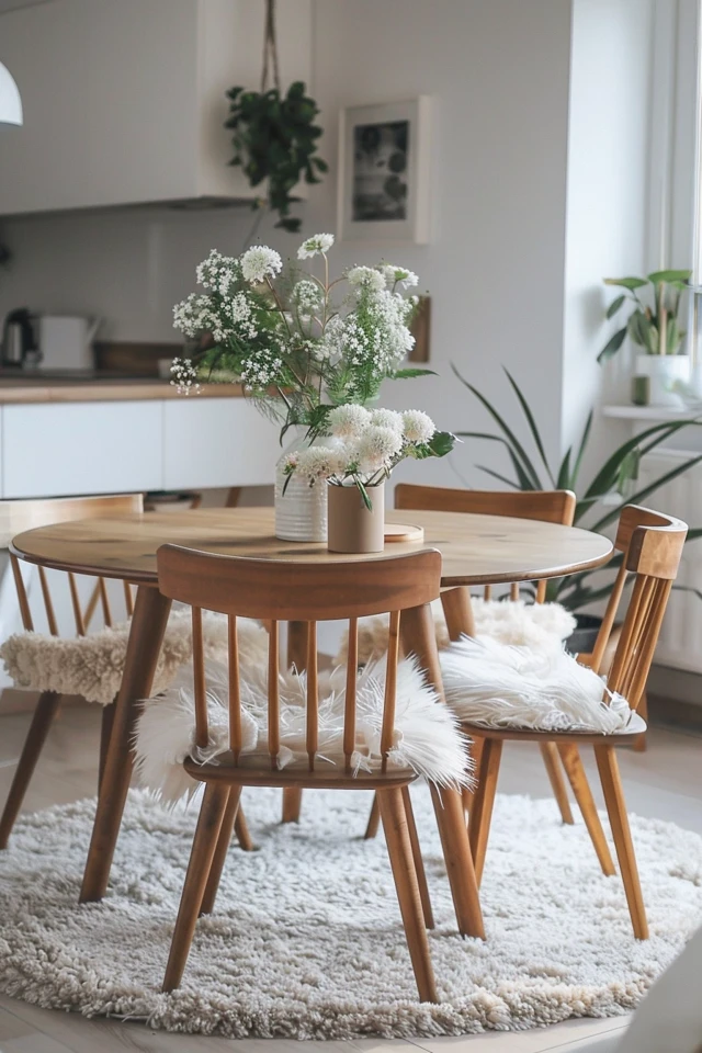 Round Dining Table Rug Shape and Color Tips