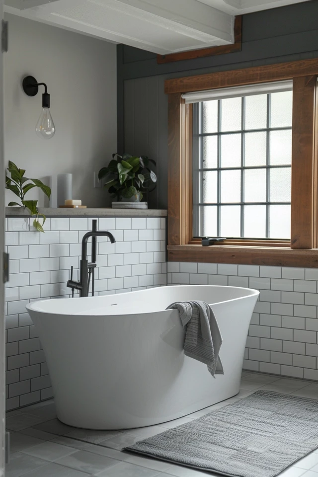 Grey Farmhouse Bathroom Design Ideas