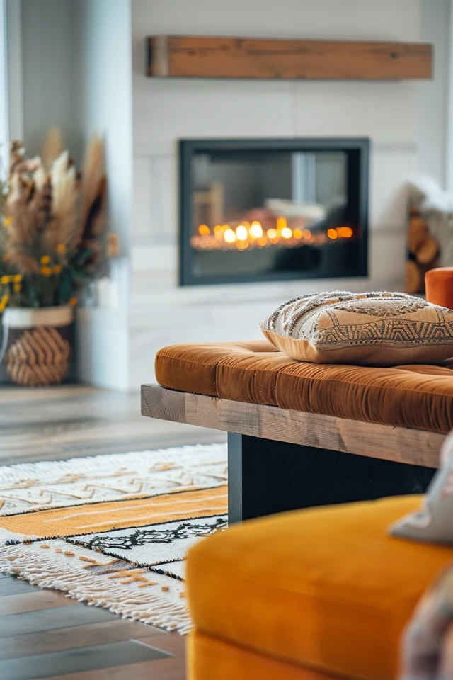 Cozy Up with Unique Fireplace Bench Ideas