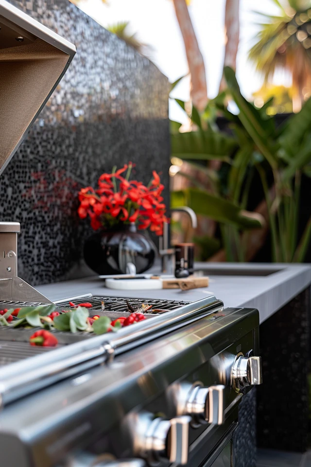 Creative Outdoor Grill Backsplash Ideas