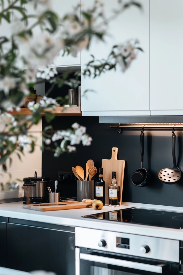 Black Mini Mosaic Backsplash